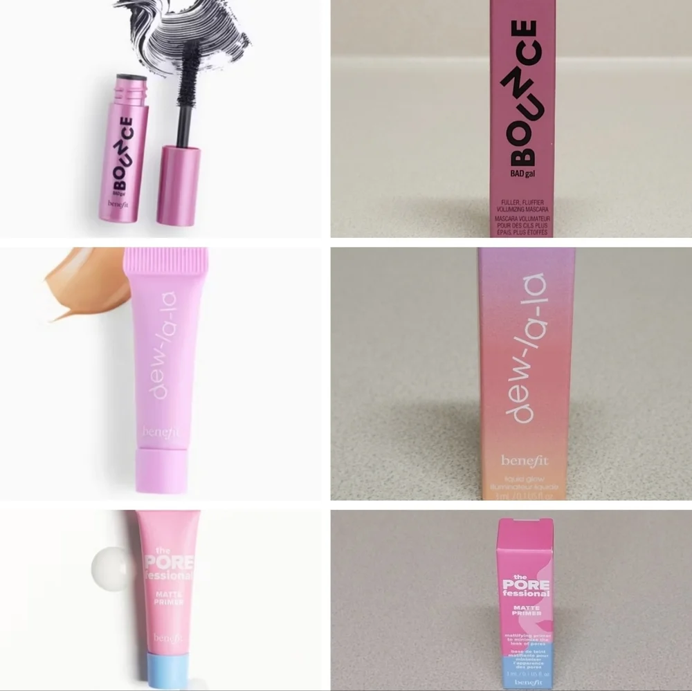 BENEFIT COSMETICS bundle Lot 3 Travel Size Produts